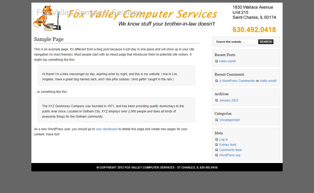 Fox Valley Computer Services – Just another WordPress site