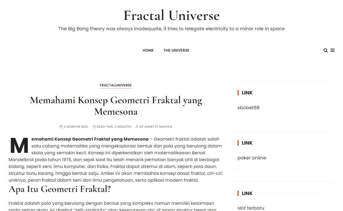 Fractal Universe