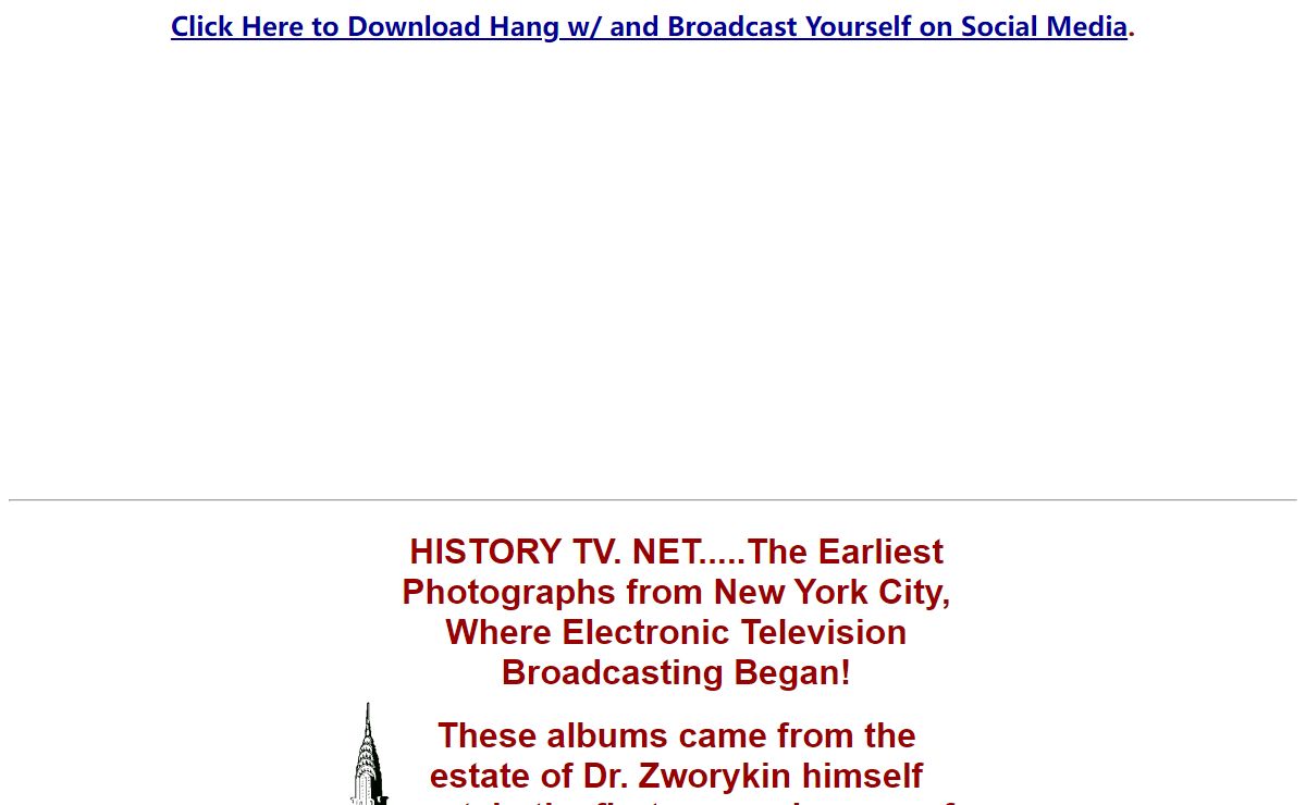 1933, View the earliest TV Photo Collection, From Inventor Dr. Zworykin