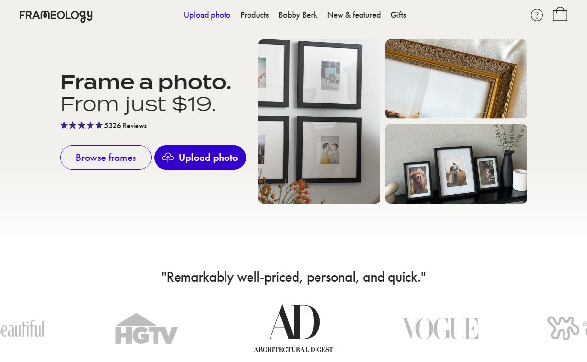Frame A Photo Online | Starting At $19 | Frameology