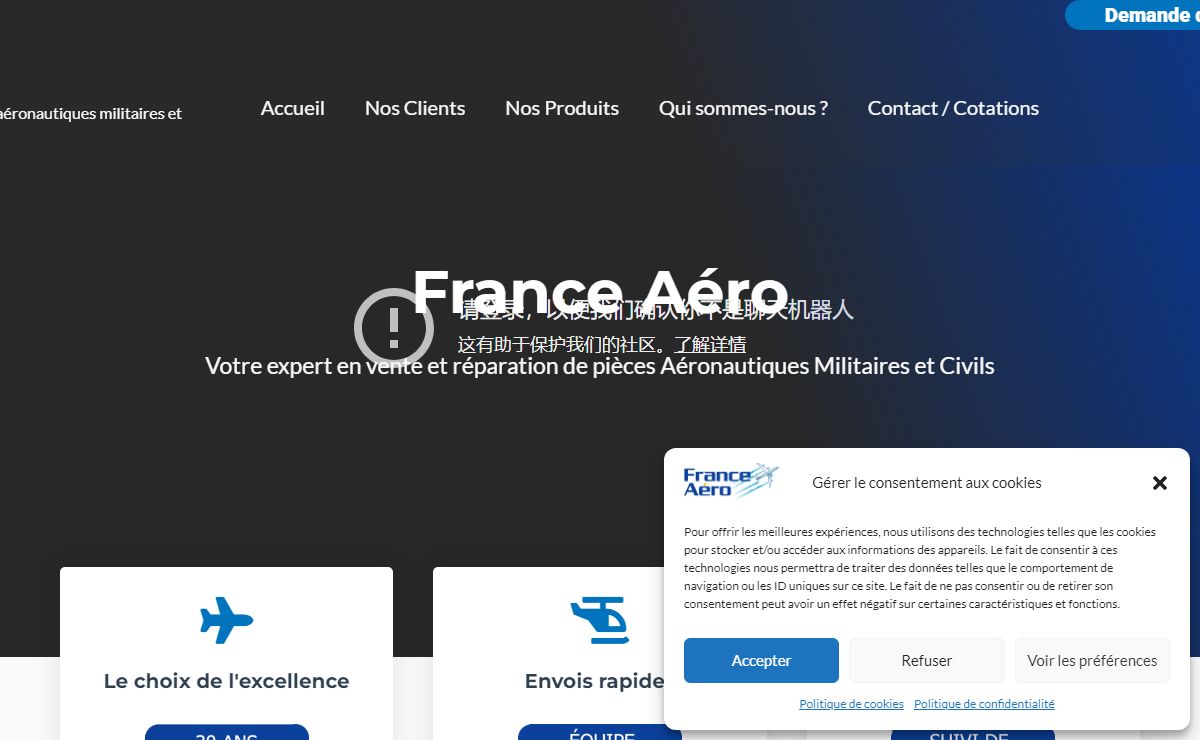 France Aéro vente et réparation de pièces Aéronautiques