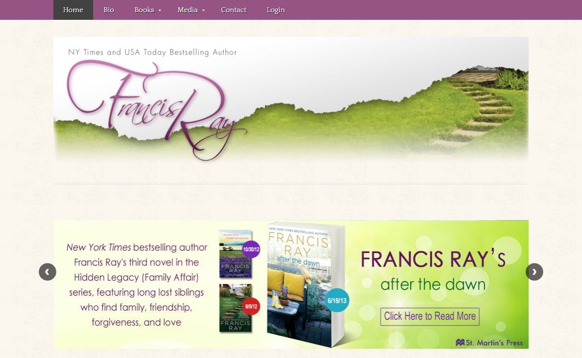 NY Times and USA Today Bestselling Author Francis Ray -