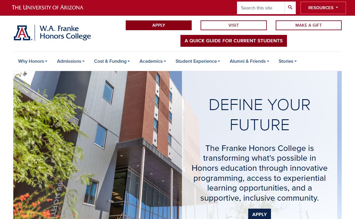 Home | W.A Franke Honors College