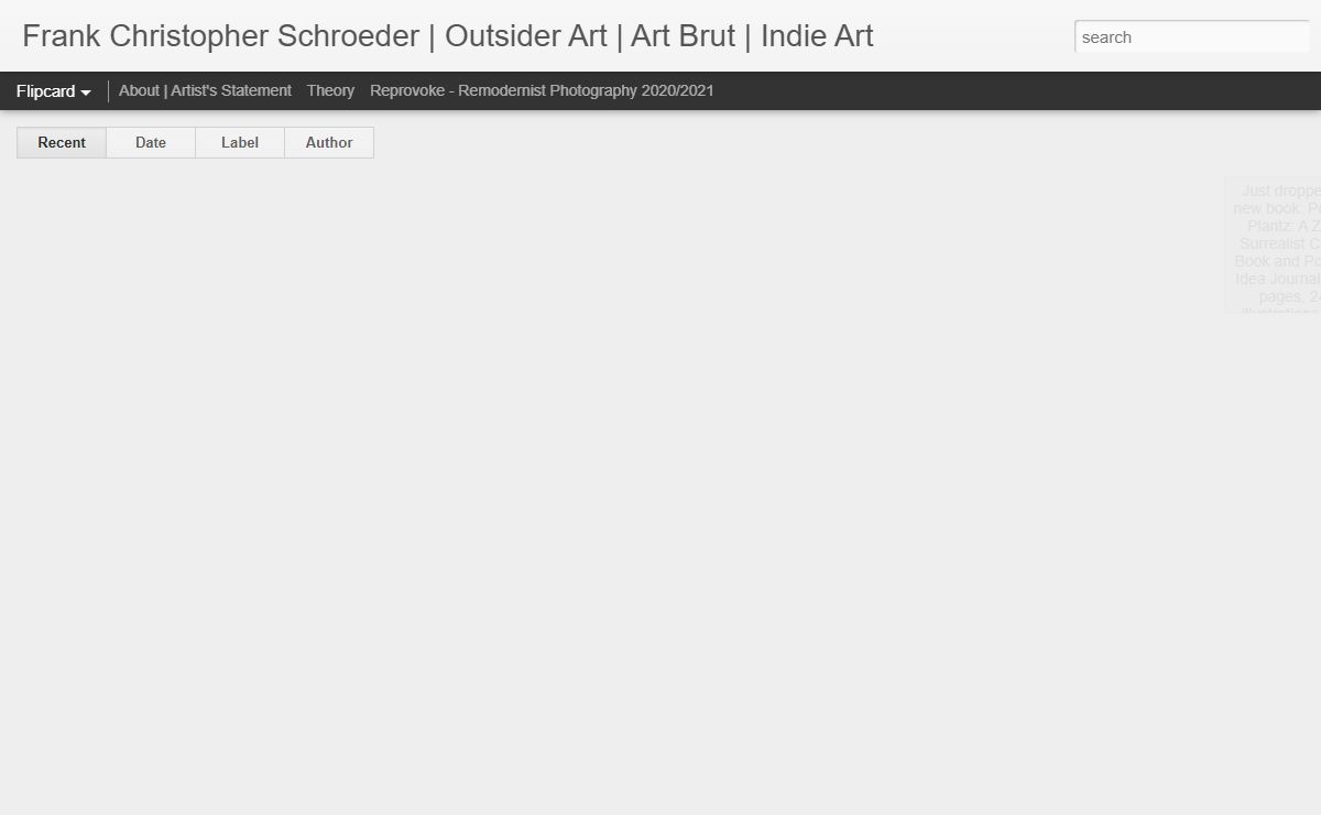 Frank Christopher Schroeder | Outsider Art | Art Brut | Indie Art