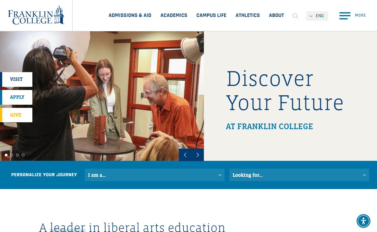 Franklin College | Liberal Arts & Sciences | Franklin, IN