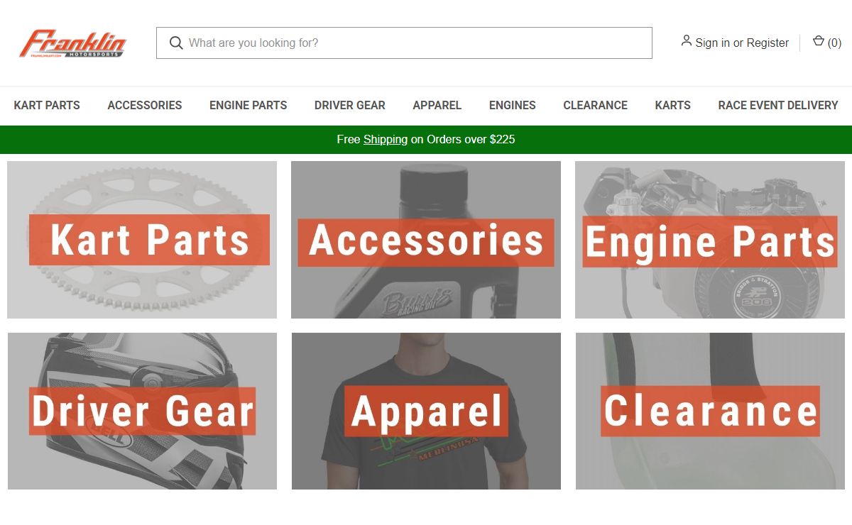 Racing Go Kart and Go Kart Racing Parts | Franklin Kart