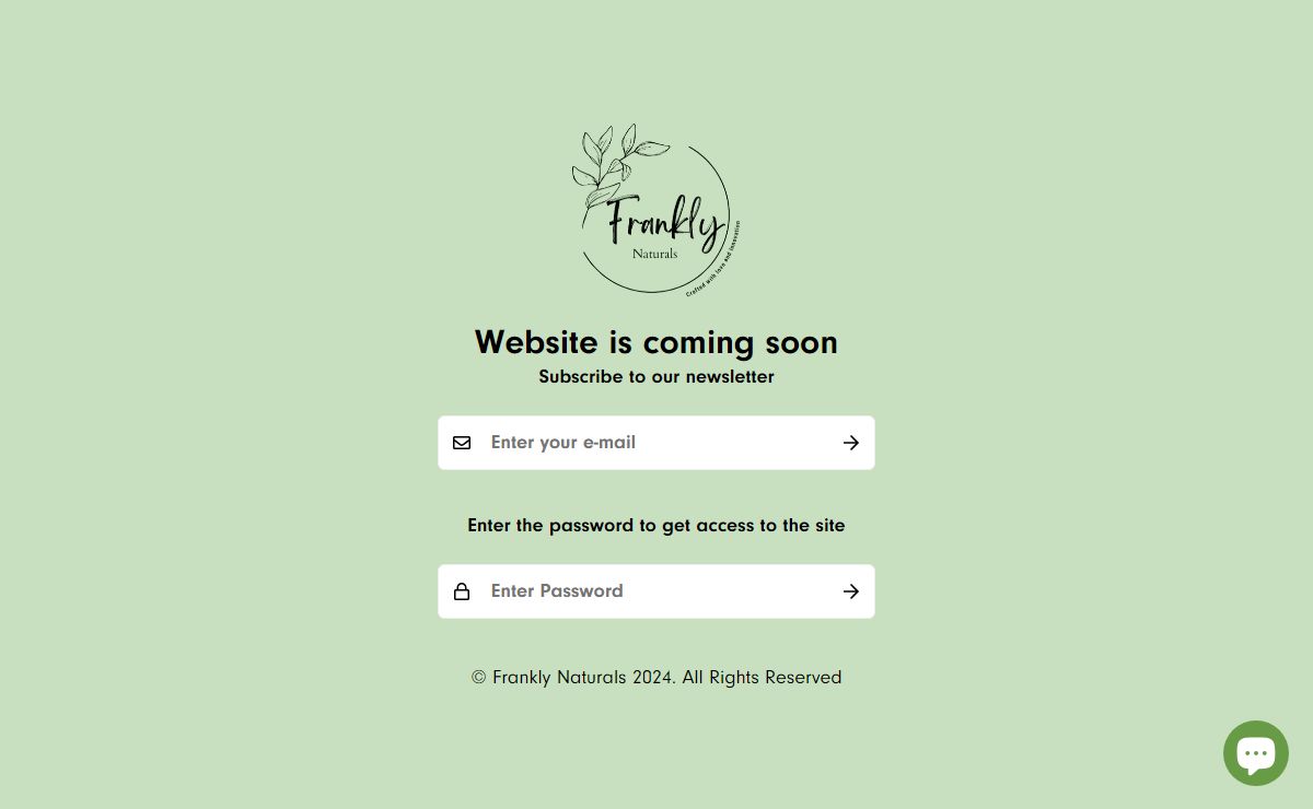 Frankly Naturals – Opening Soon