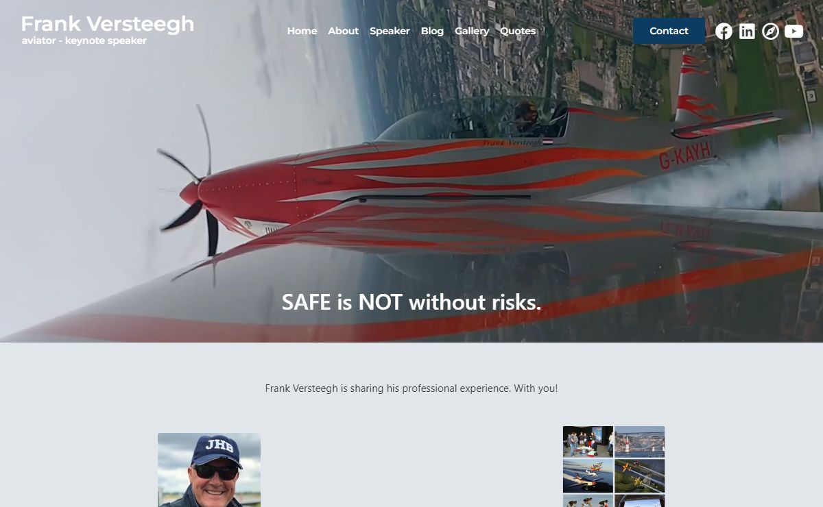 Frank Versteegh | Aviator & Keynote Speaker