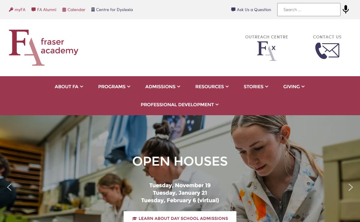 Language-based Learning Differences School – Fraser Academy - FA