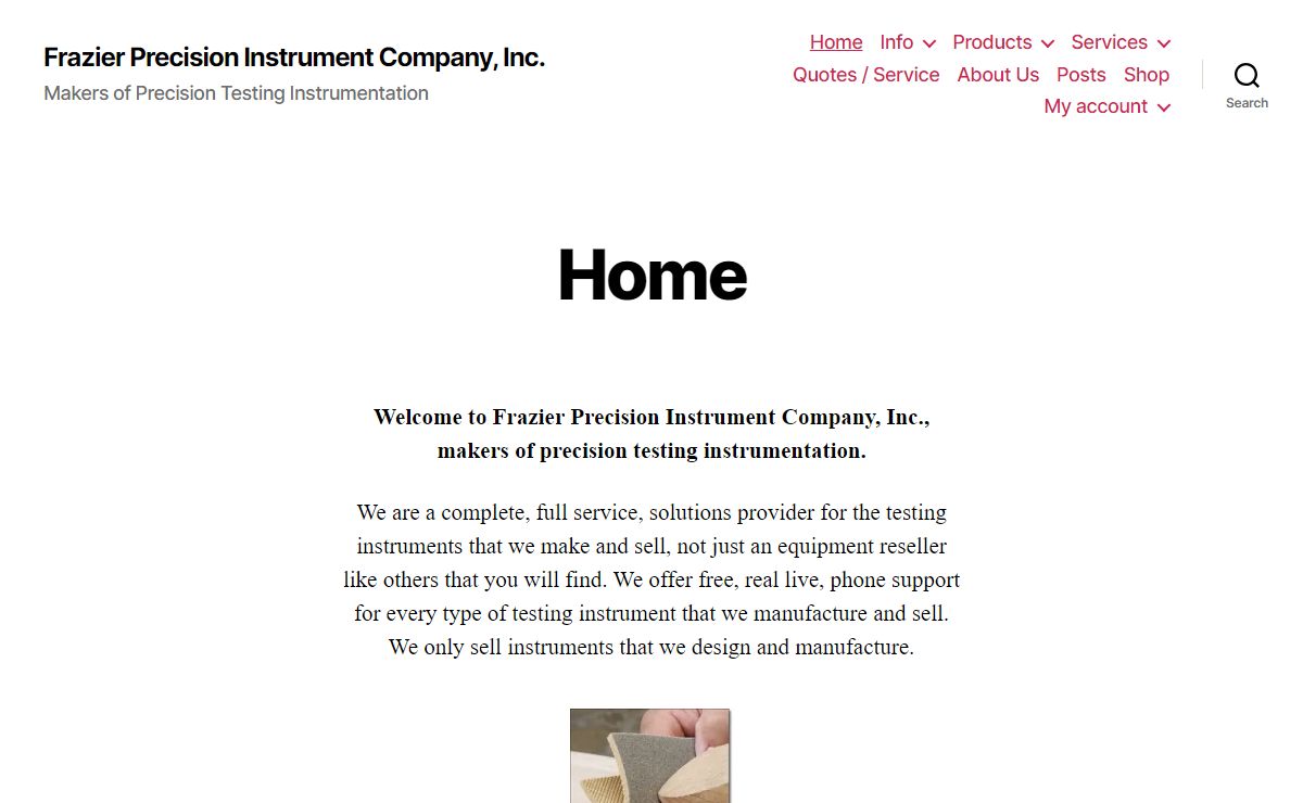 Home - Frazier Precision Instrument Company, Inc.