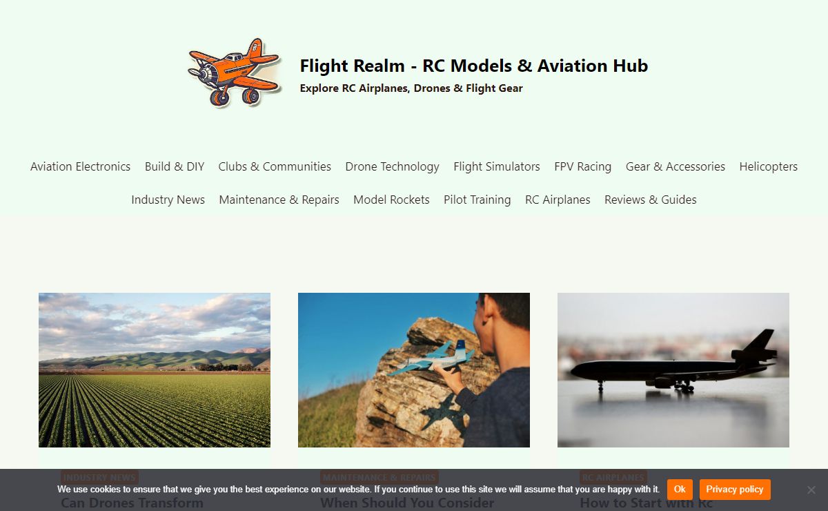 Flight Realm - RC Models & Aviation Hub | Explore RC Airplanes, Drones & Flight Gear