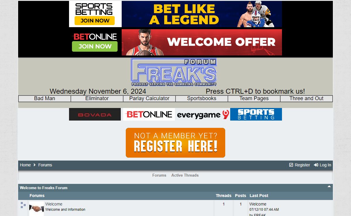 Freaks Forum - Sports Betting Picks and Information - Forums powered by UBB.threads