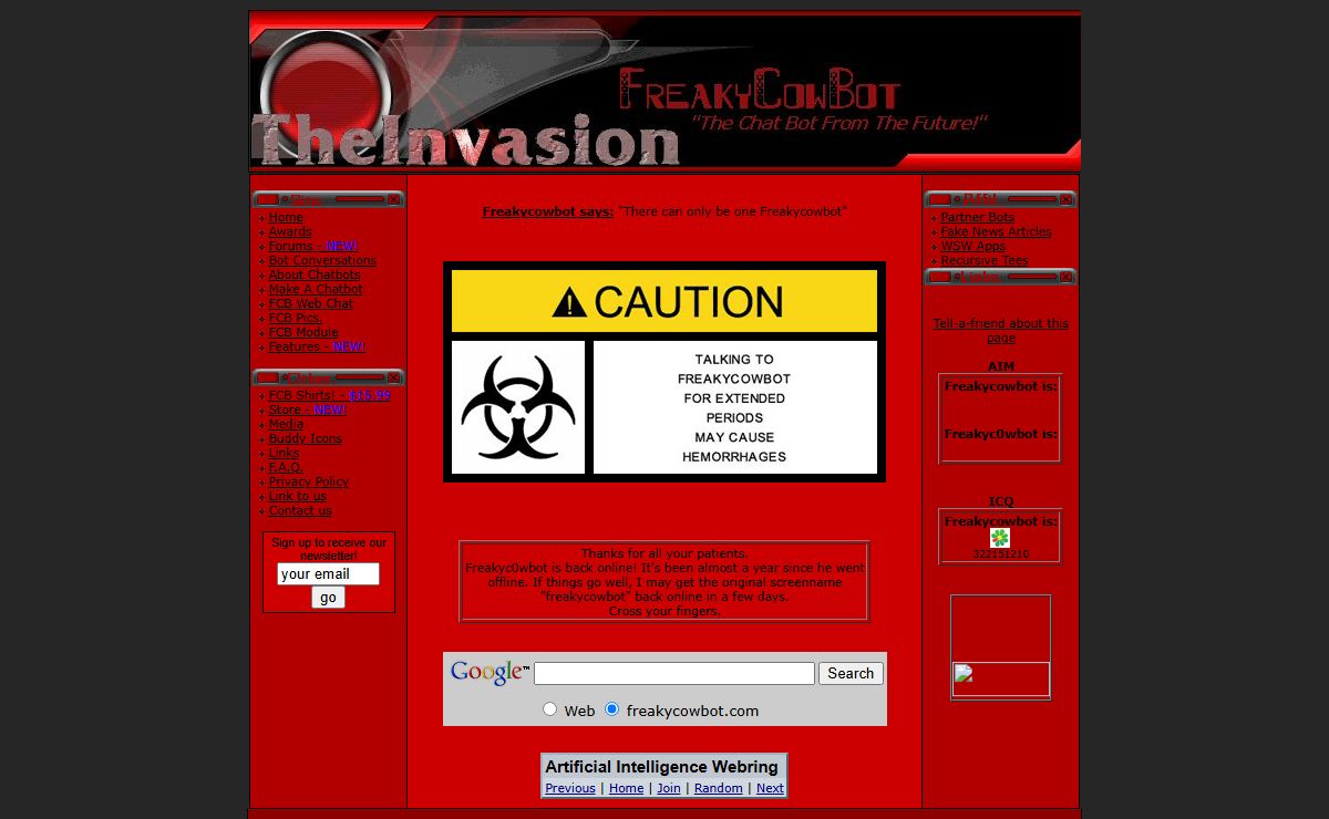 Freakycowbot! The Chatbot From the Future!