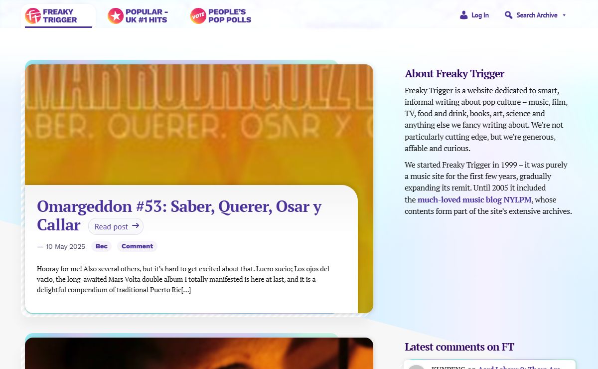 FreakyTrigger – Lollards in the high church of low culture