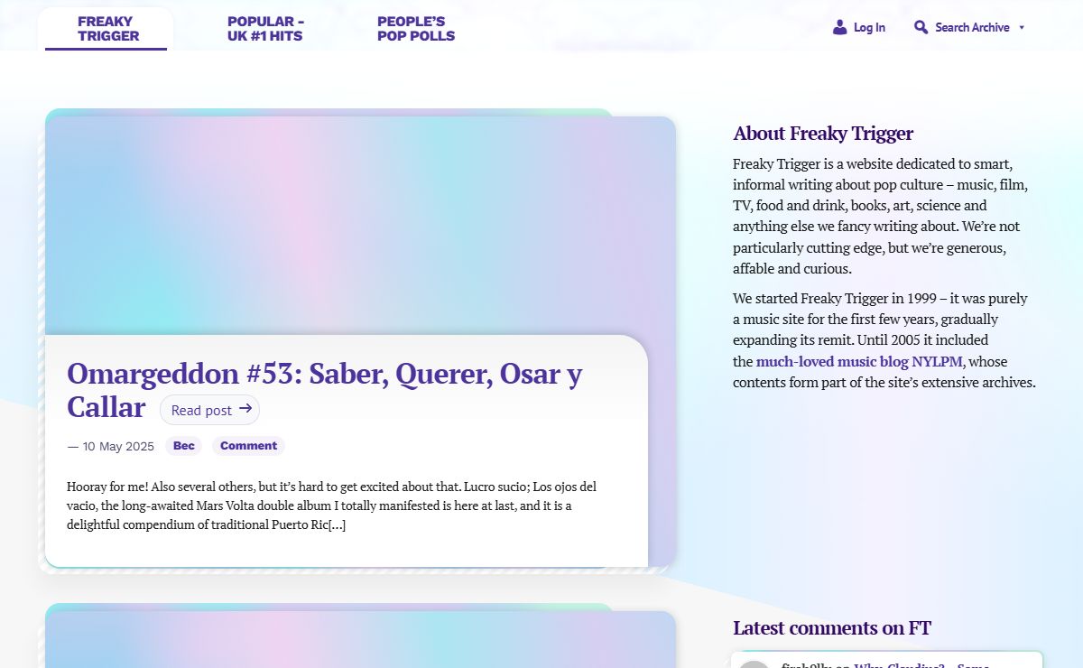 FreakyTrigger – Lollards in the high church of low culture