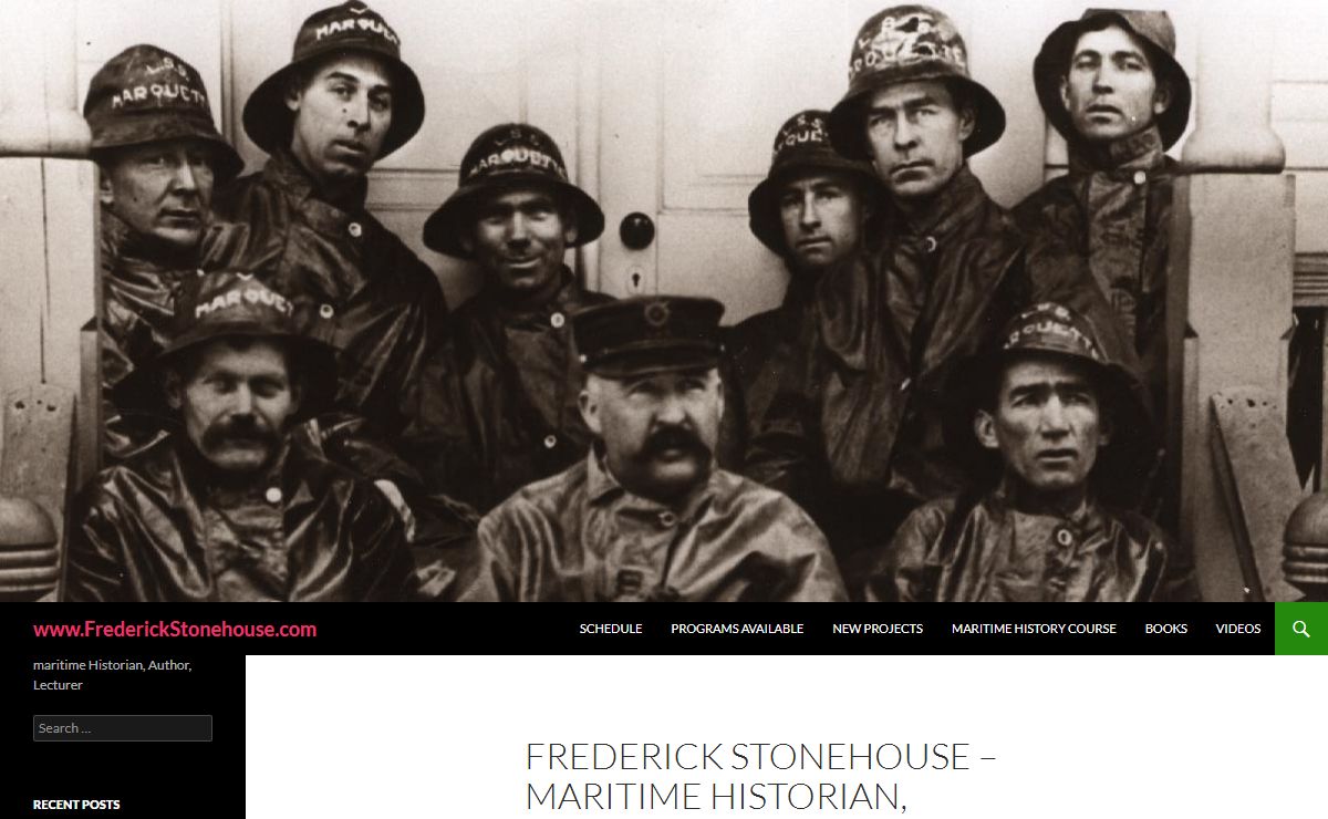 www.FrederickStonehouse.com | maritime Historian, Author, Lecturer