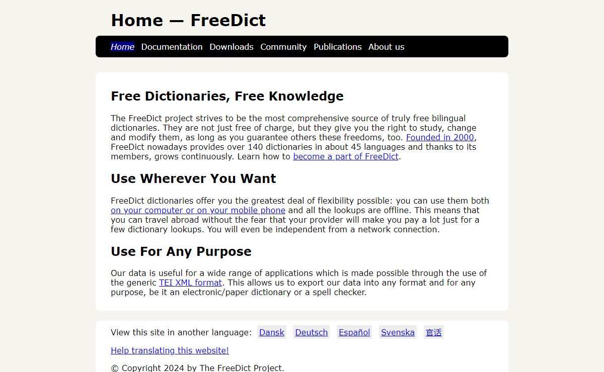 Home — FreeDict