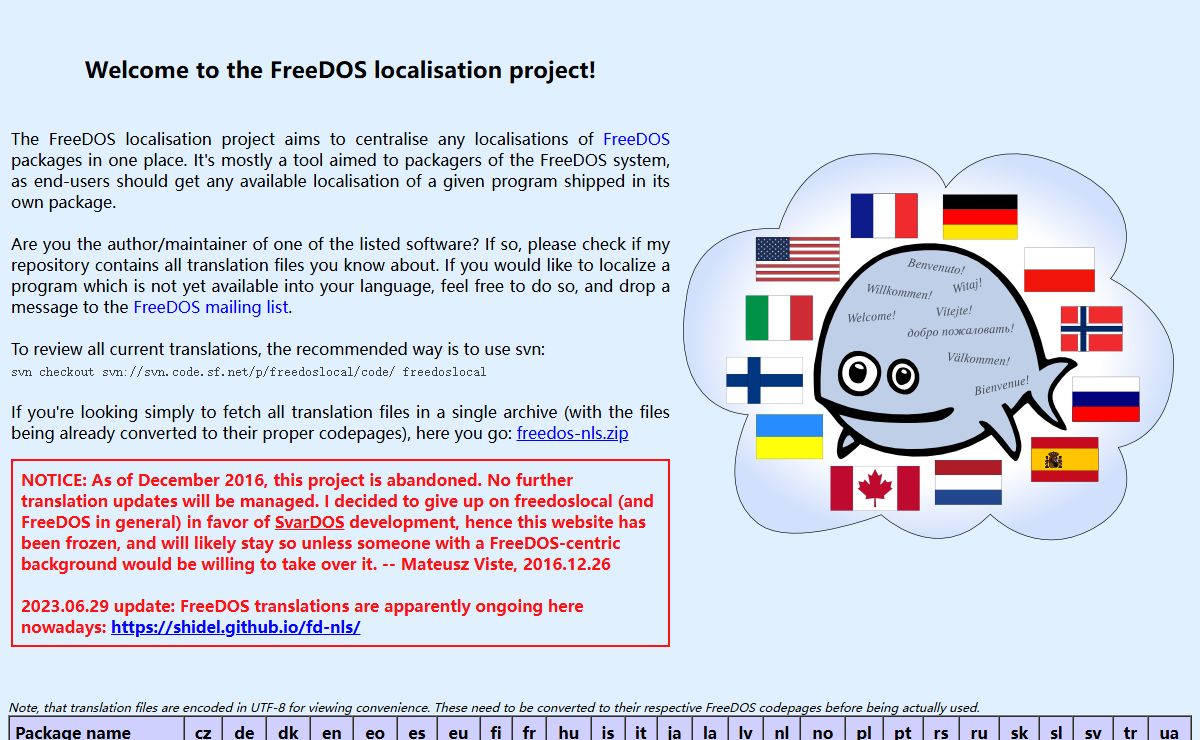 FreeDOS localisation project