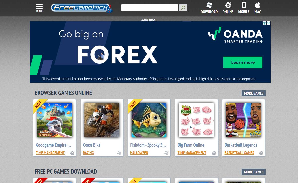Download Free PC Games at FreeGamePick