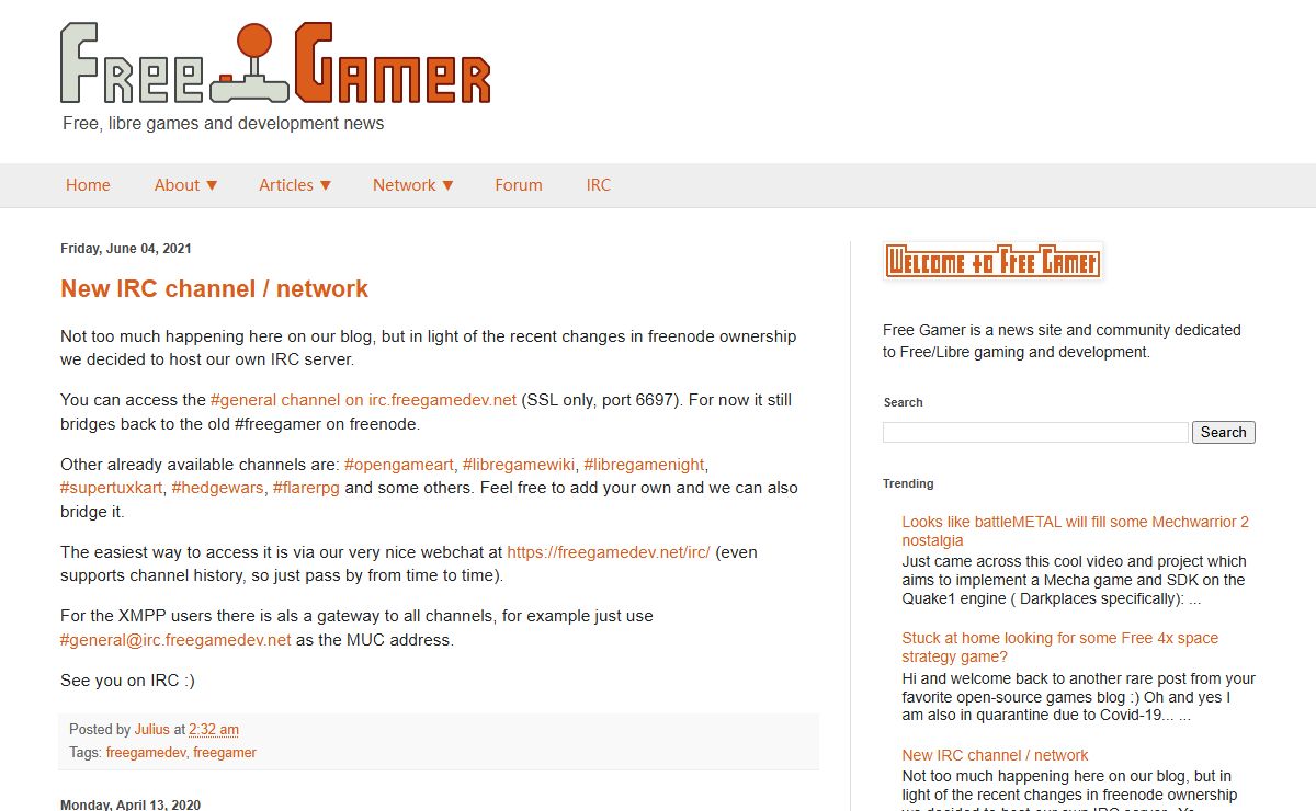 Free Gamer - Open Source Games (Free/Libre)
