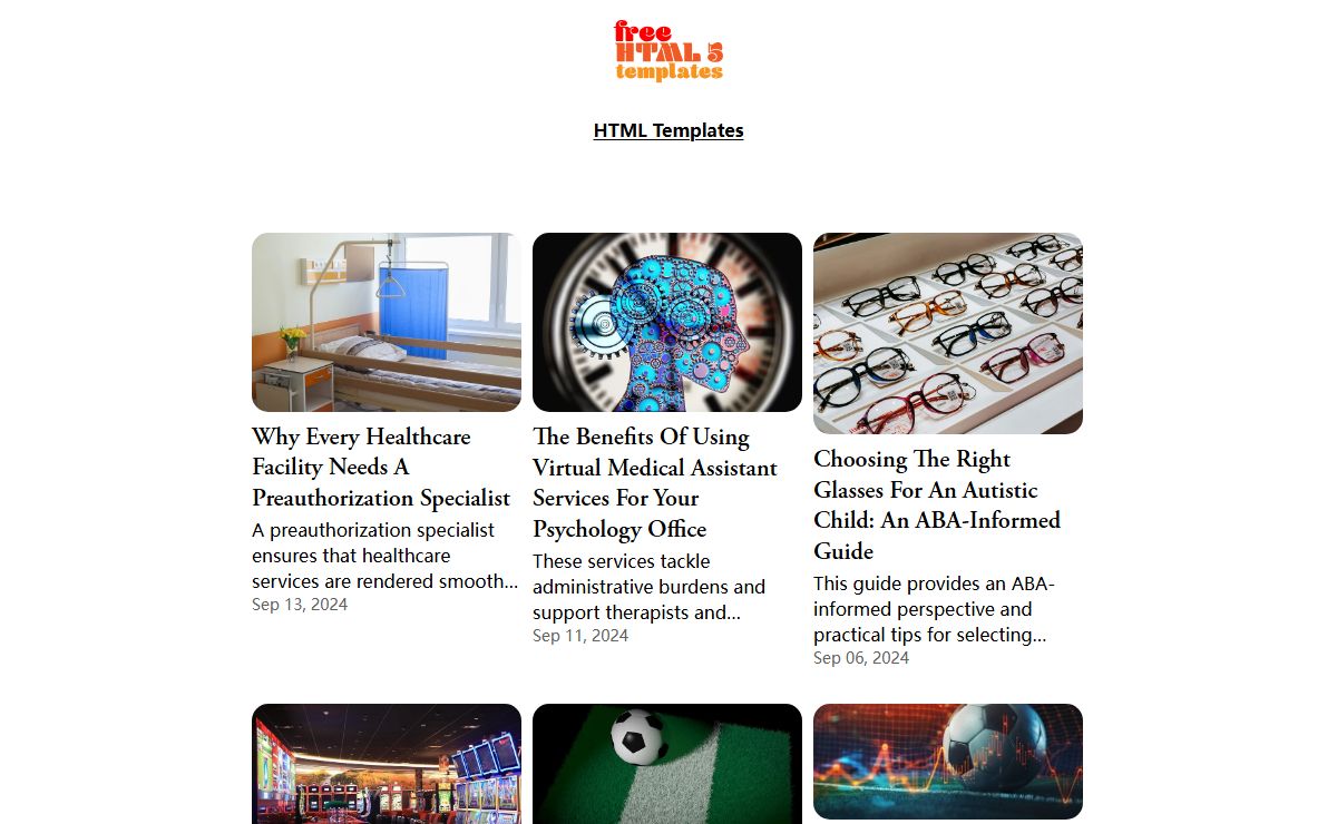 Free HTML 5 Templates