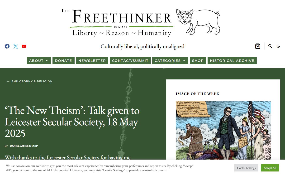The Freethinker - The magazine of freethought, open enquiry and irreverence