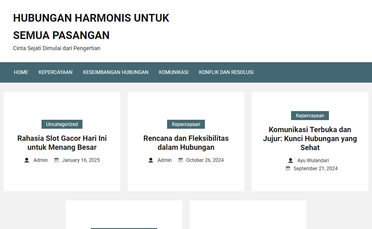 Hubungan Harmonis untuk Semua Pasangan