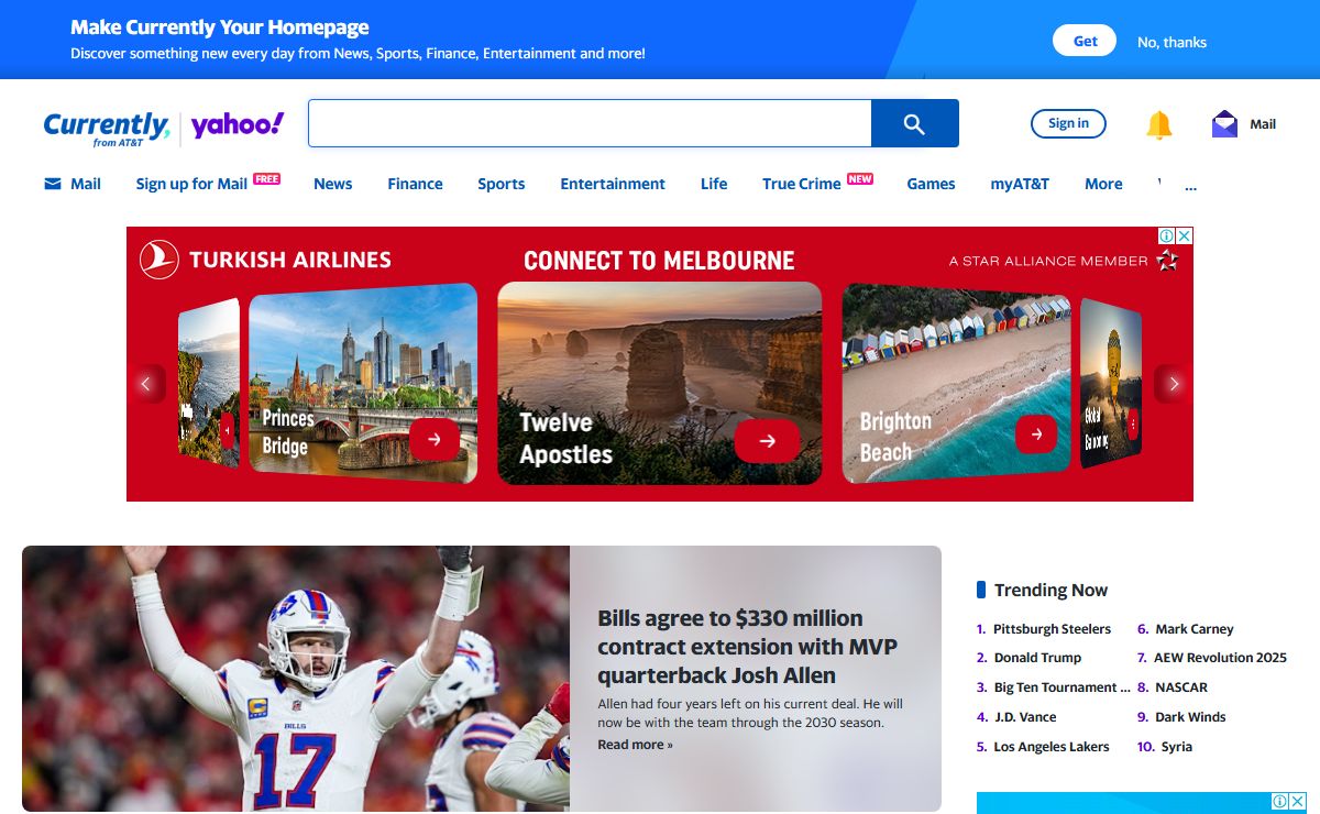 Currently.com - AT&T Yahoo Email, News, Sports & More