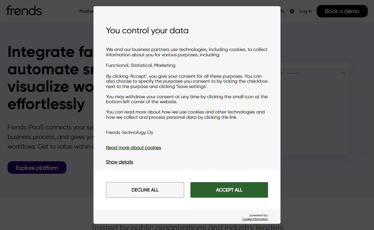 Frends iPaaS - Integration Platform as a Service