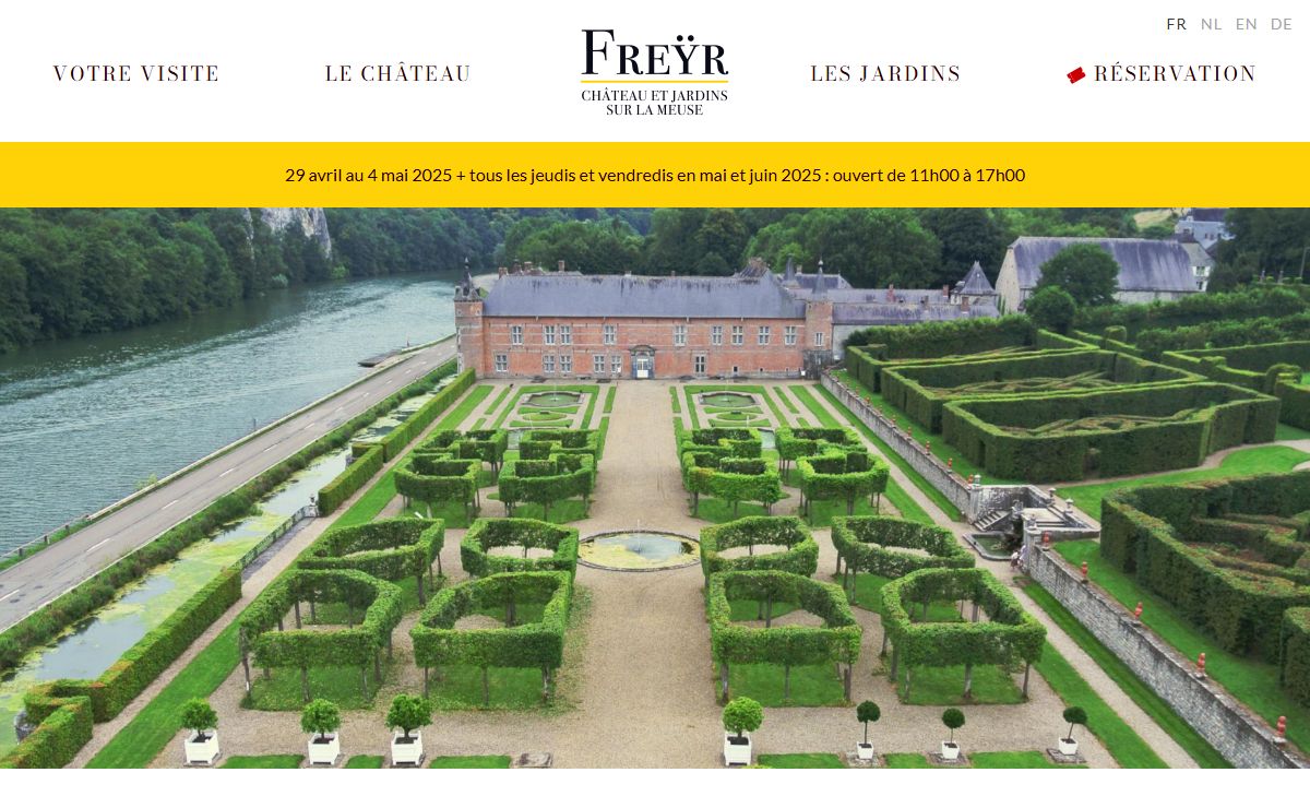 Accueil – Freÿr – Château et jardins sur la Meuse