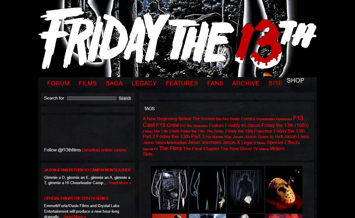 Friday the 13th: The Website
