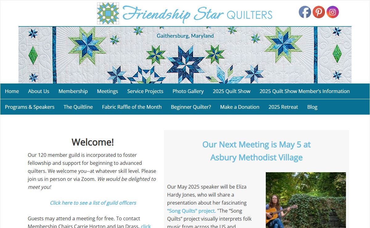 Friendship Star Quilters – Founded in 1981, Friendship Star Quilters (FSQ) guild provides an education and social forum for quilters in Montgomery County, Maryland and surrounding areas. — Friendship Star Quilters