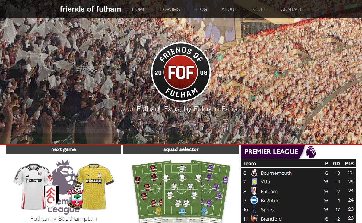 Friend of Fulham - Welcome