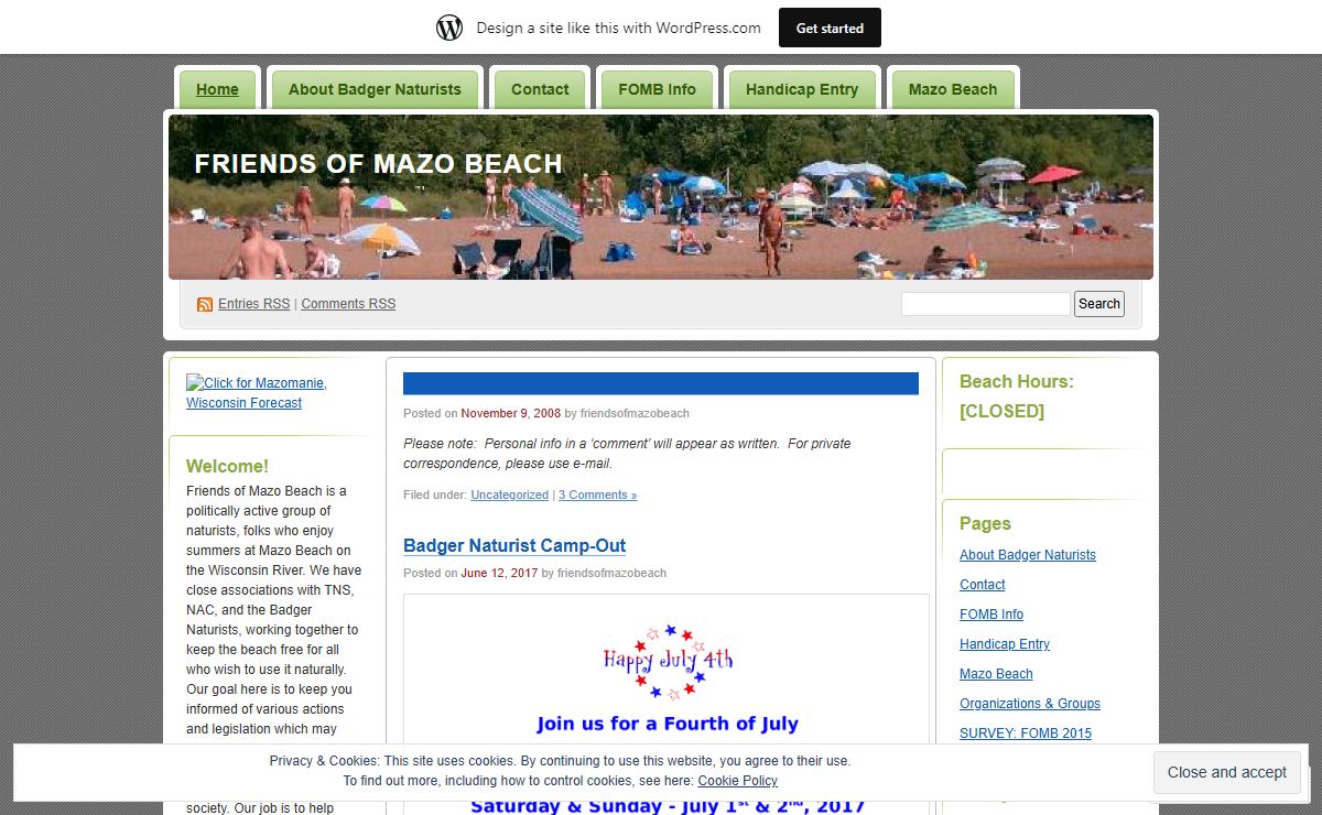 Friends Of Mazo Beach | Updated info on news and legislation affection the nudist/naturist lifestyle