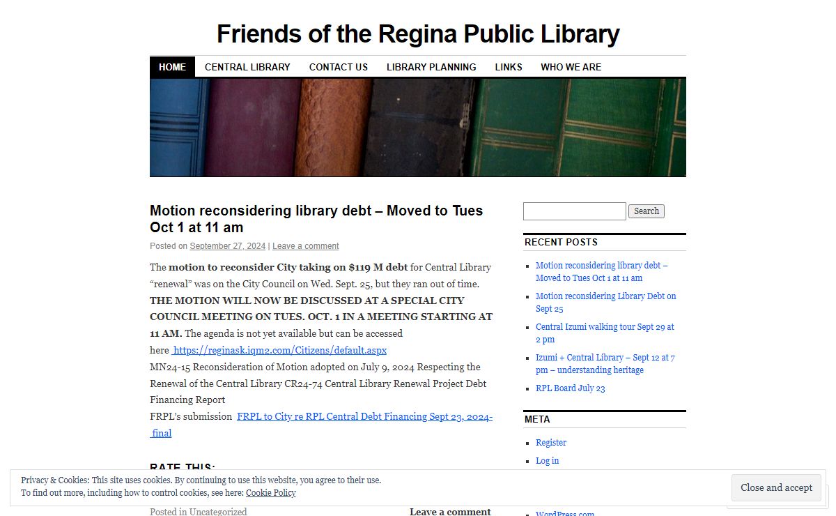 Friends of the Regina Public Library