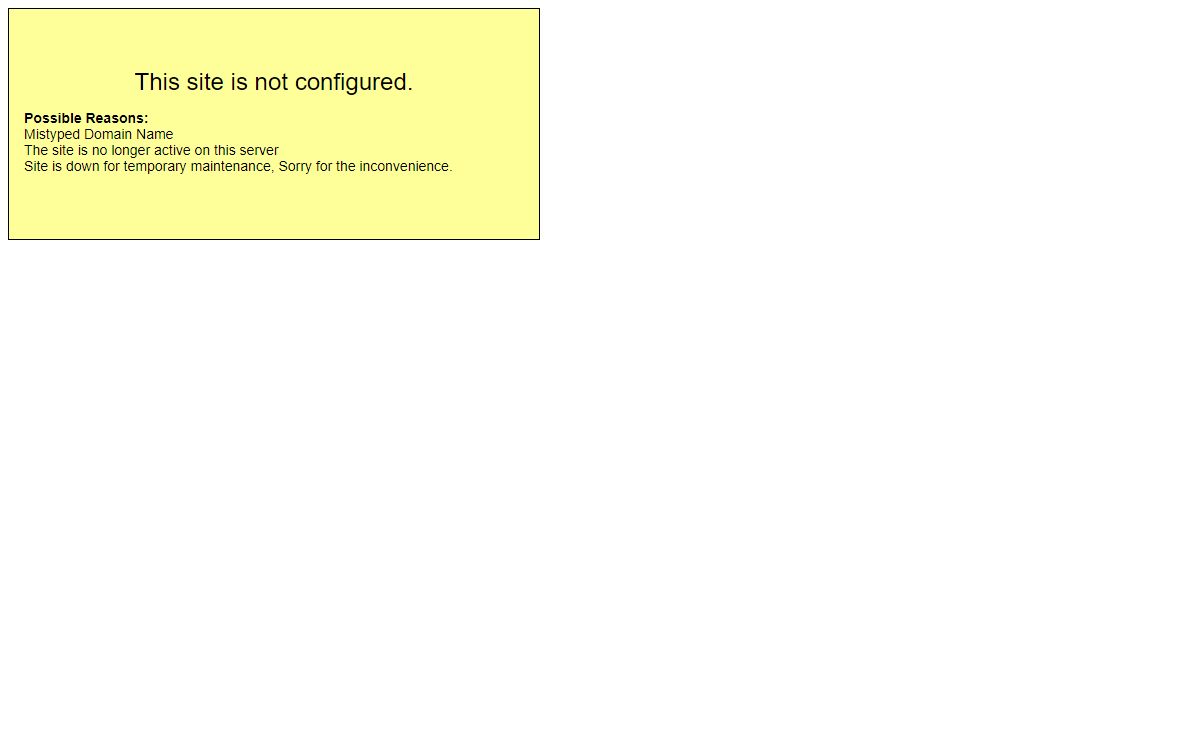 Site Error
