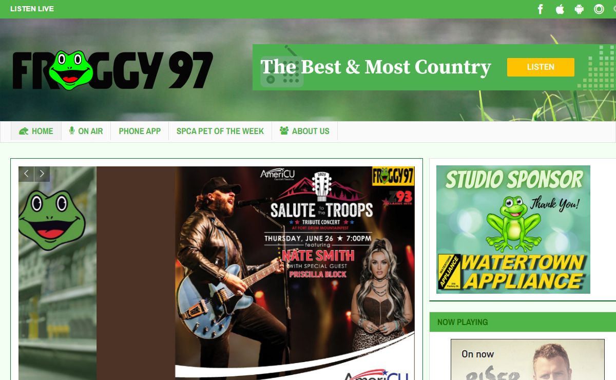 FROGGY 97 – THE BEST AND MOST COUNTRY