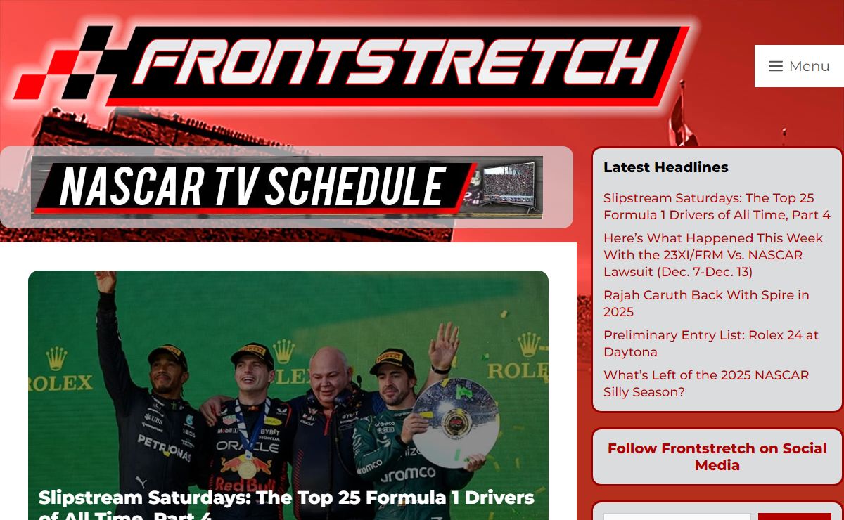 NASCAR, INDYCAR, F1, and more motorsports news - Frontstretch.com