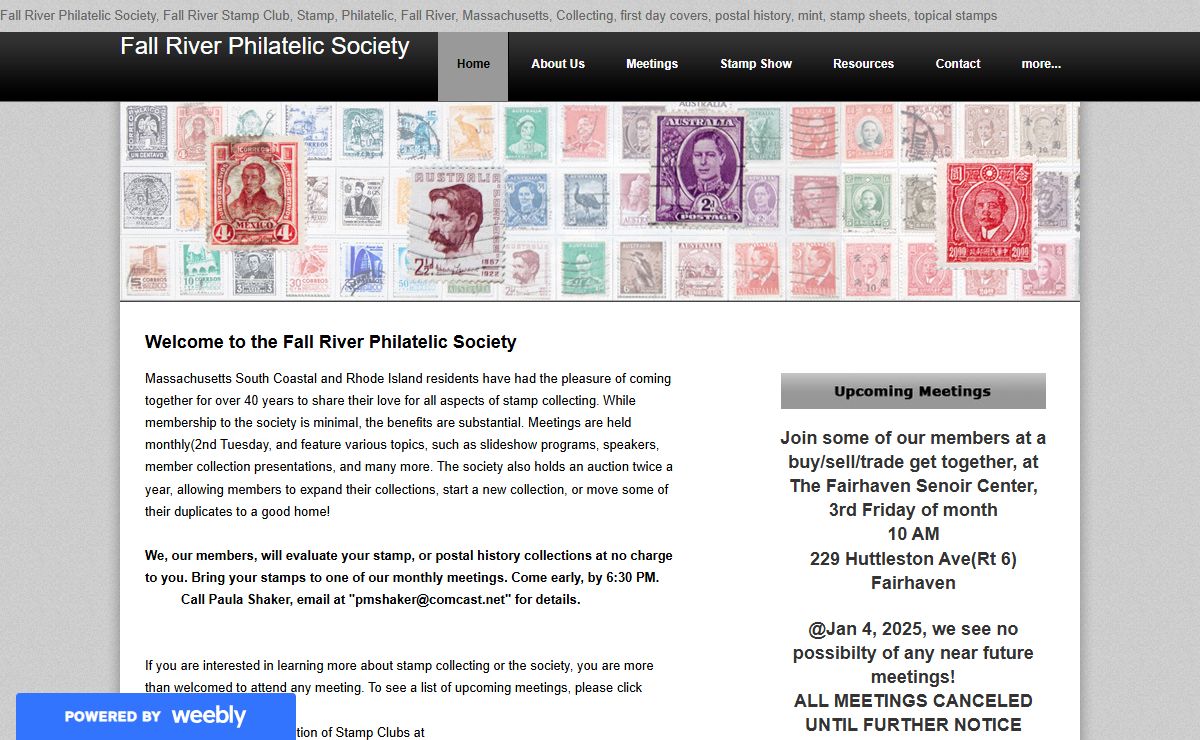 Fall River Philatelic Society - Fall River Philatelic Society