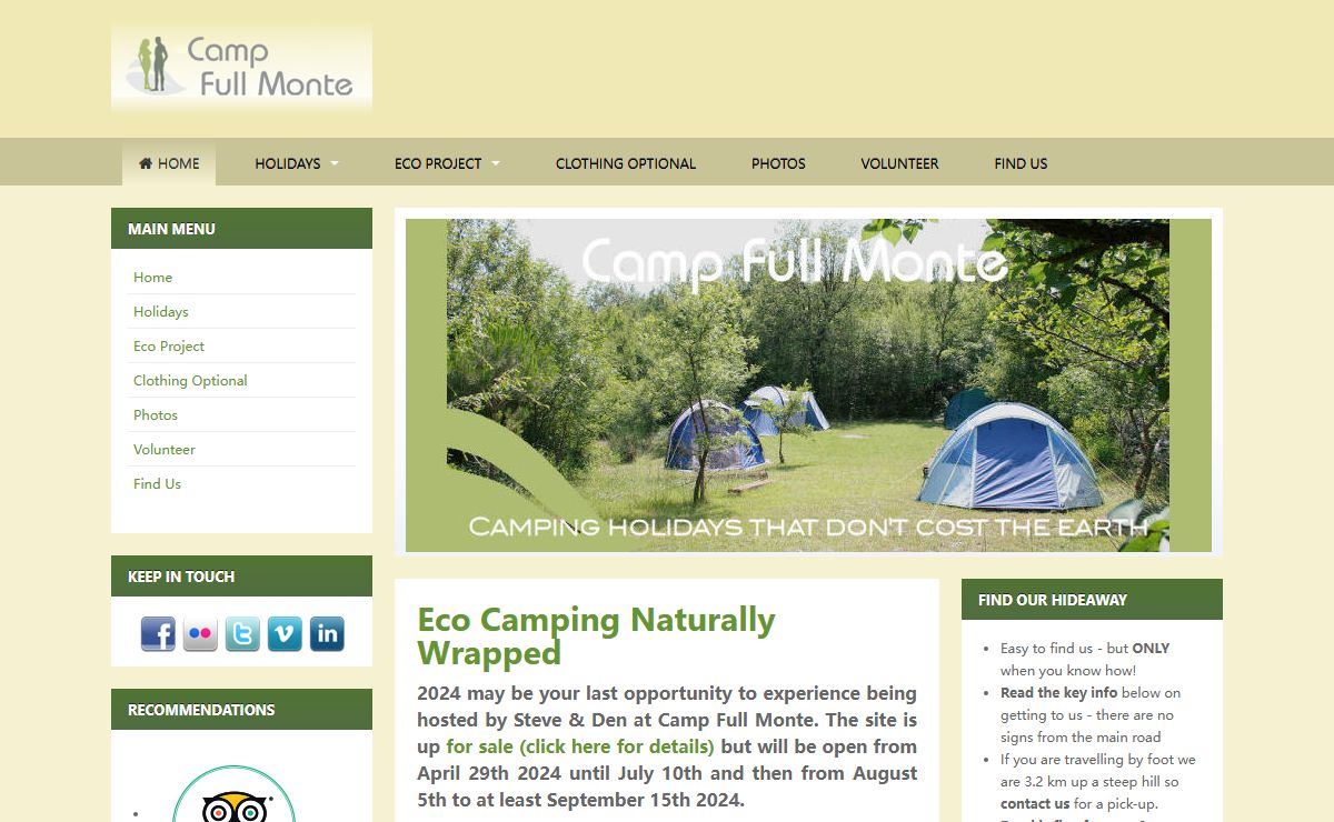 Camp Full Monte Eco Camping Naturally Wrapped in Montenegro