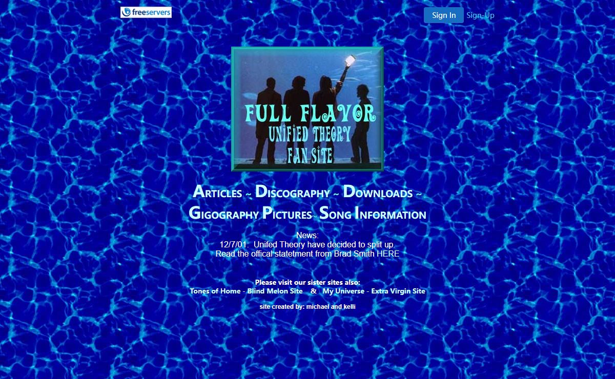 Full Flavor - Unified Theory Fan Site
