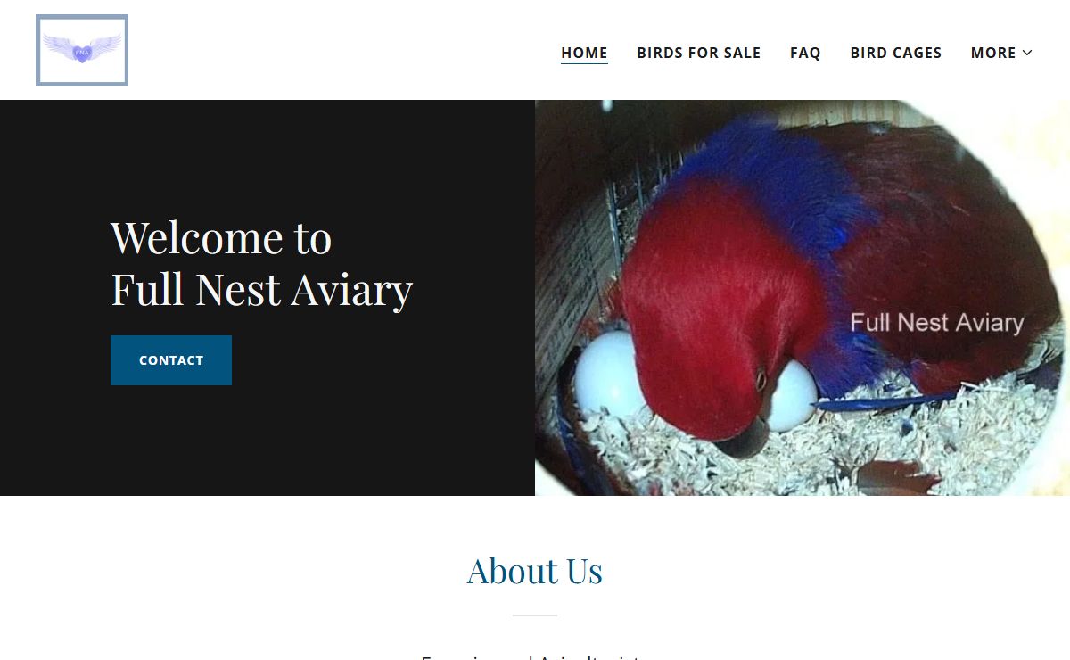 Birds for Sale - Full Nest Aviary