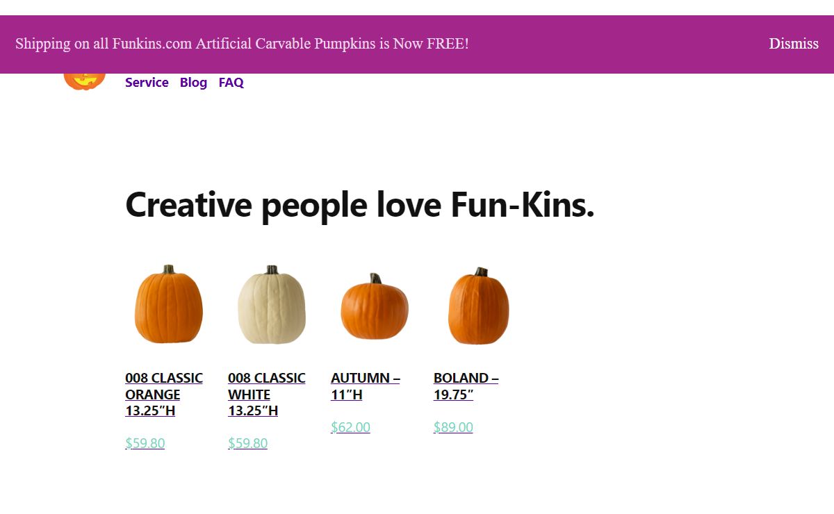 Funkins – Artificial Carvable Pumpkins