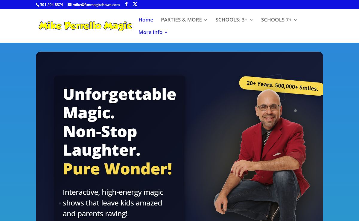 Home Page - FunMagicShows.com | Mike Perrello Magic Shows