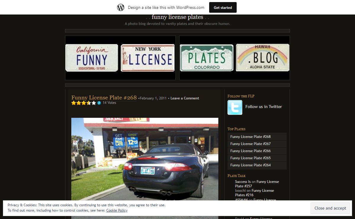 Funny License Plates | A photo blog devoted to vanity plates and their obscure humor.