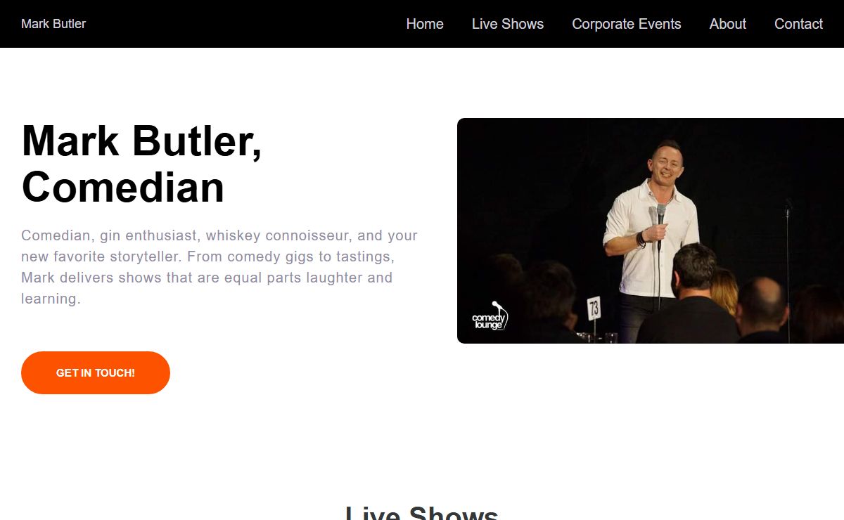 Home | Mark Butler Comedian