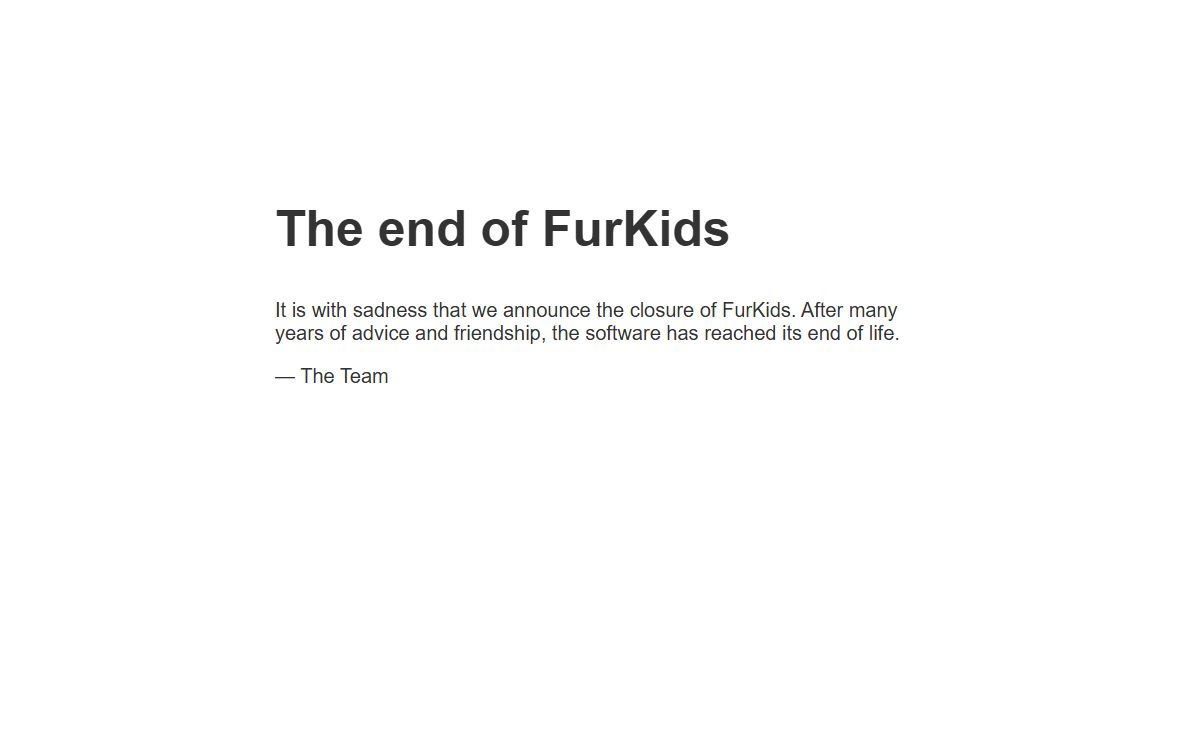 The end of FurKids.net