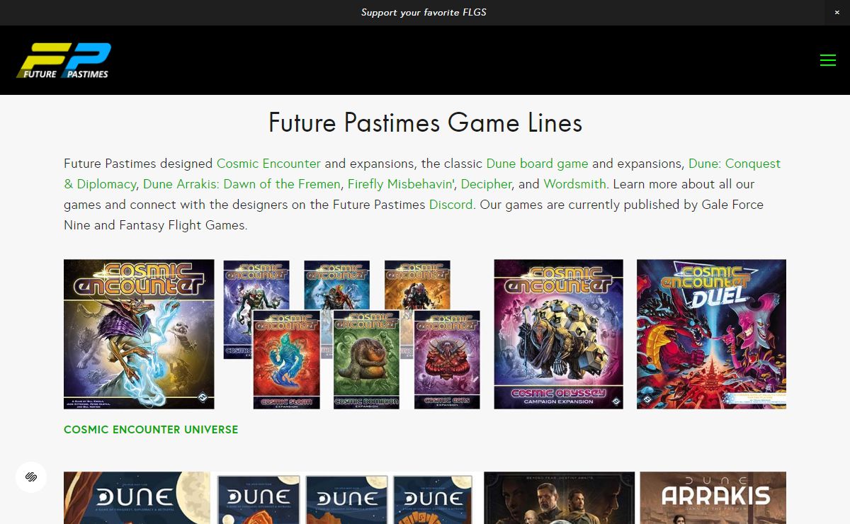 Future Pastimes - Game Design