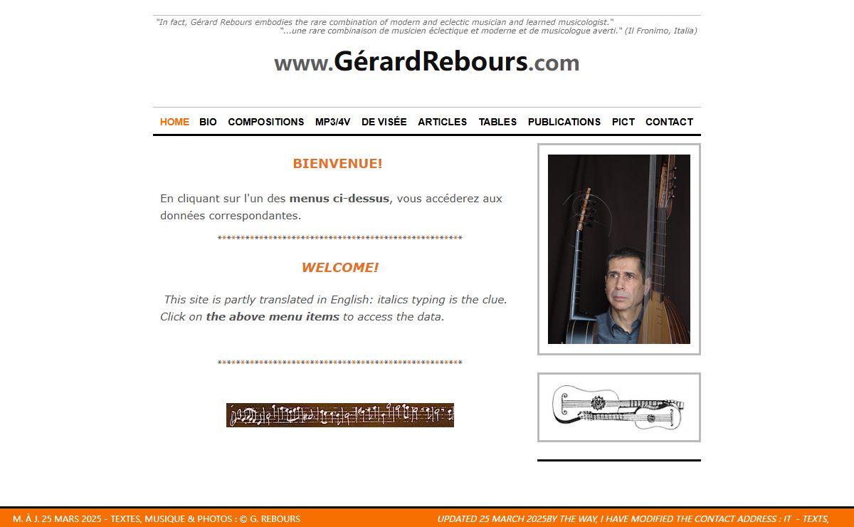 BIENVENUE! | www.GérardRebours.com