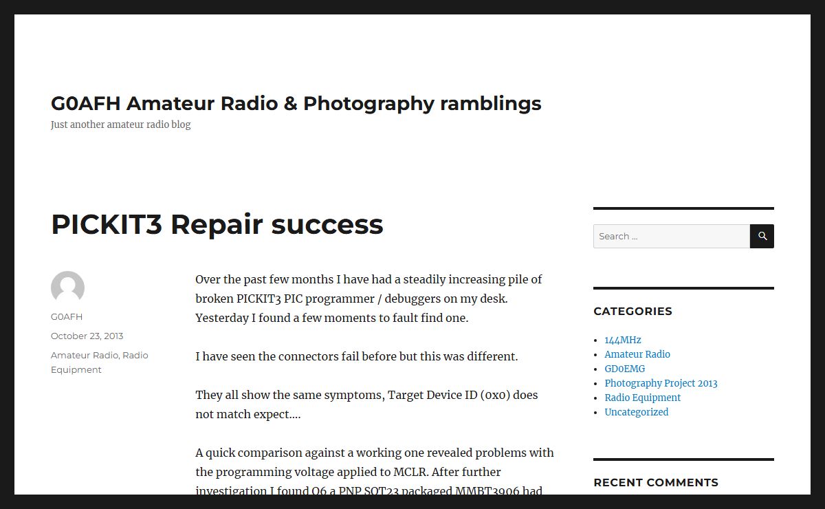 G0AFH Amateur Radio & Photography ramblings – Just another amateur radio blog
